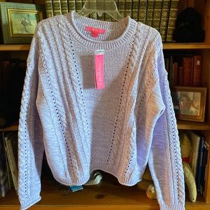 Lilly Pulitzer 100% cotton cable knit sweater